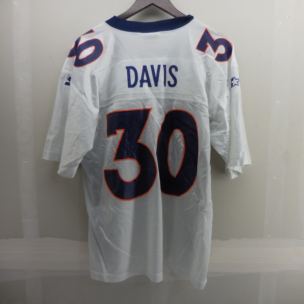 VTG Starter Denver Broncos Terrell Davis 30 Jersey Mens 46 White NFL‎ Football